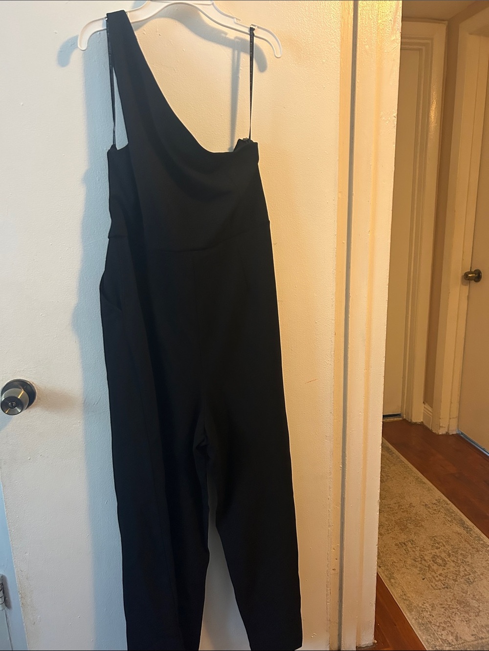 RACHEL Rachel Roy Black One-Shoulder Jumpsuit